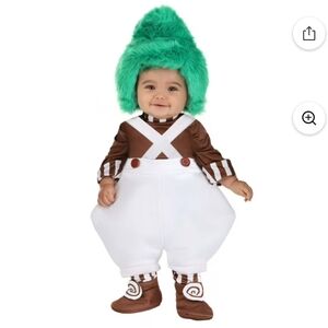 Toddler Oompa Loompa Charlie & Chocolate Factory 18 Month Baby Costume Outfit
